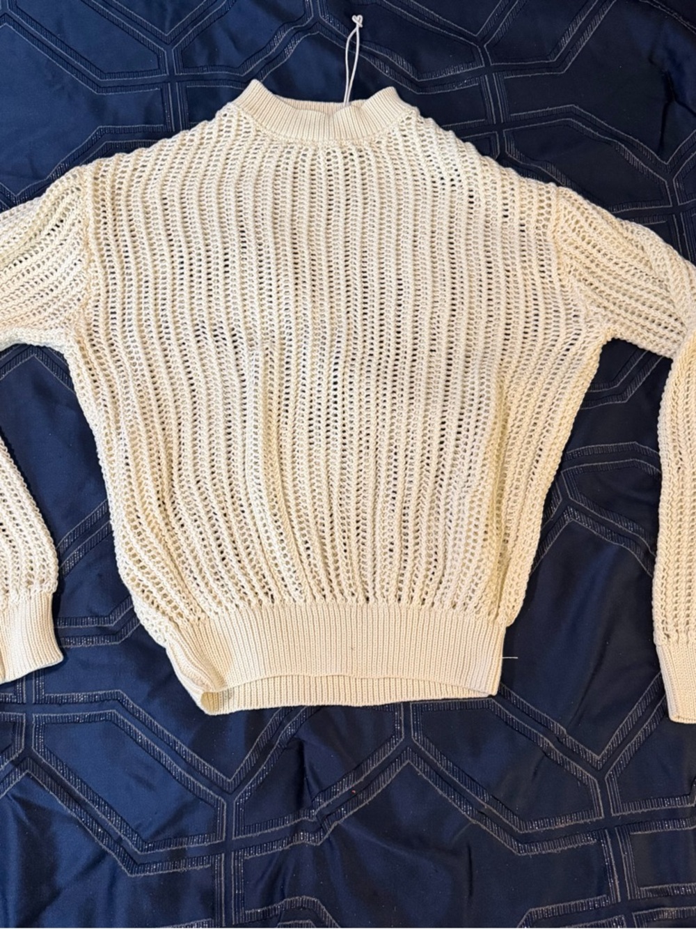 MNML Cream Open-Weave Sweater
